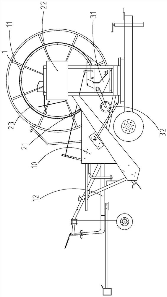 Sprinkling irrigation pipe recovery speed adjusting device, adjusting method using same and sprinkling irrigation machine