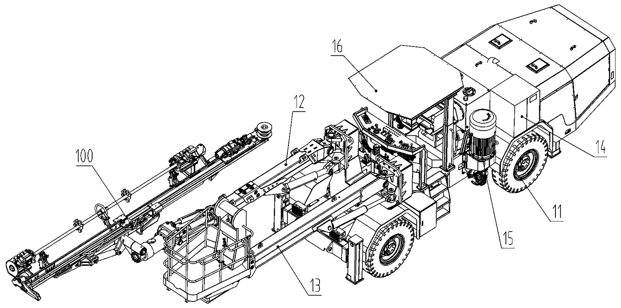 Hydraulic anchor rod trolley