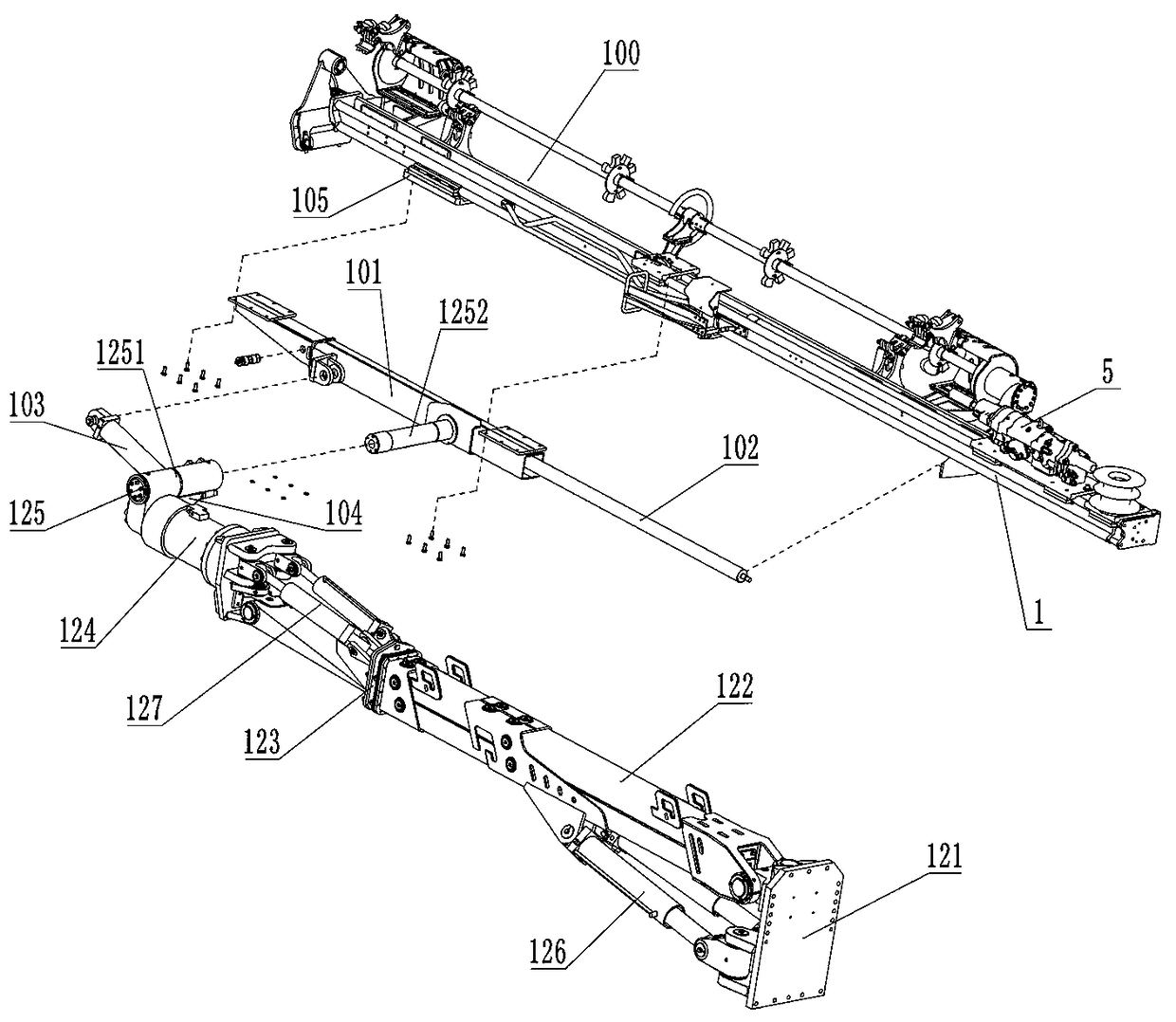 Hydraulic anchor rod trolley