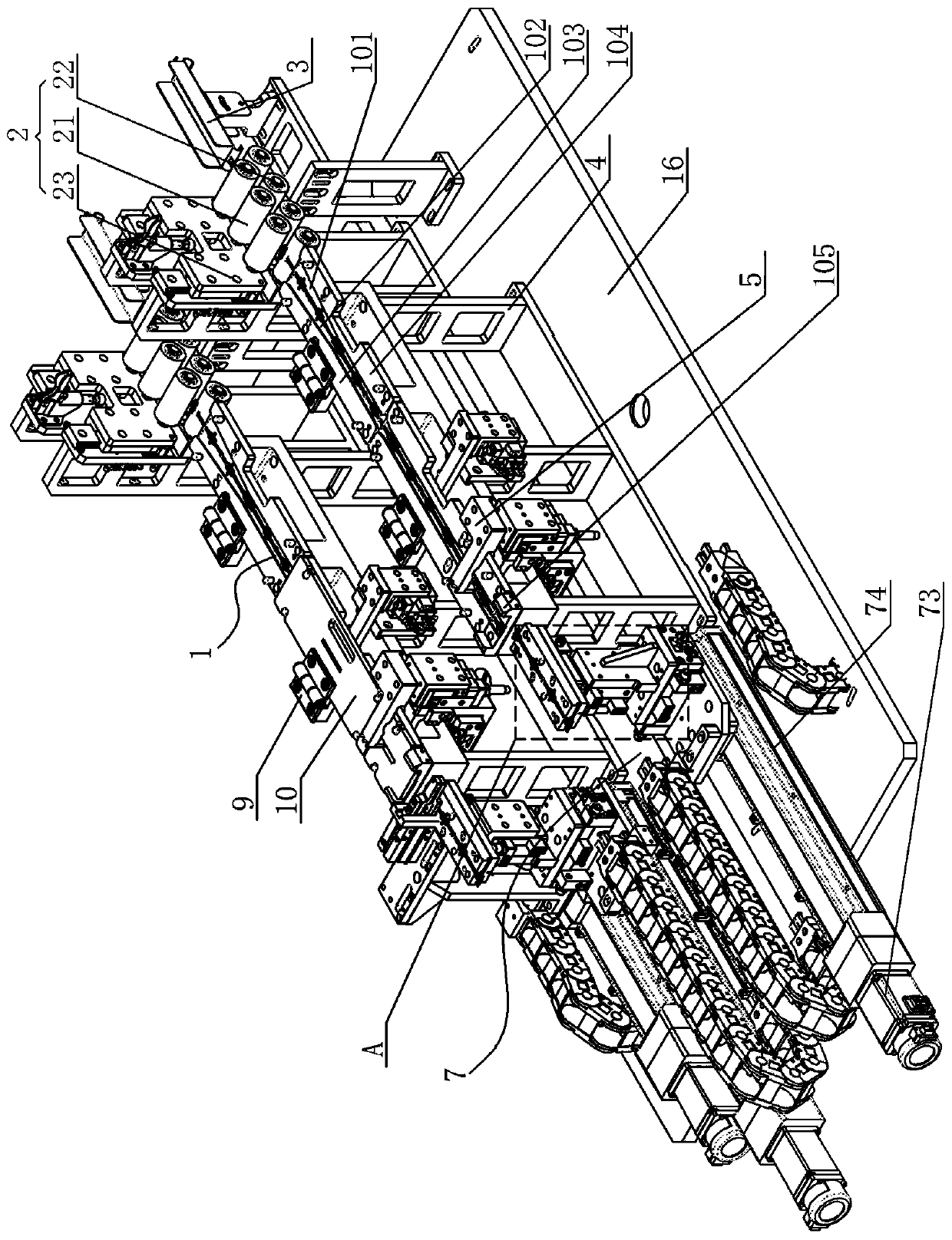 Wire drawing device for welding strip