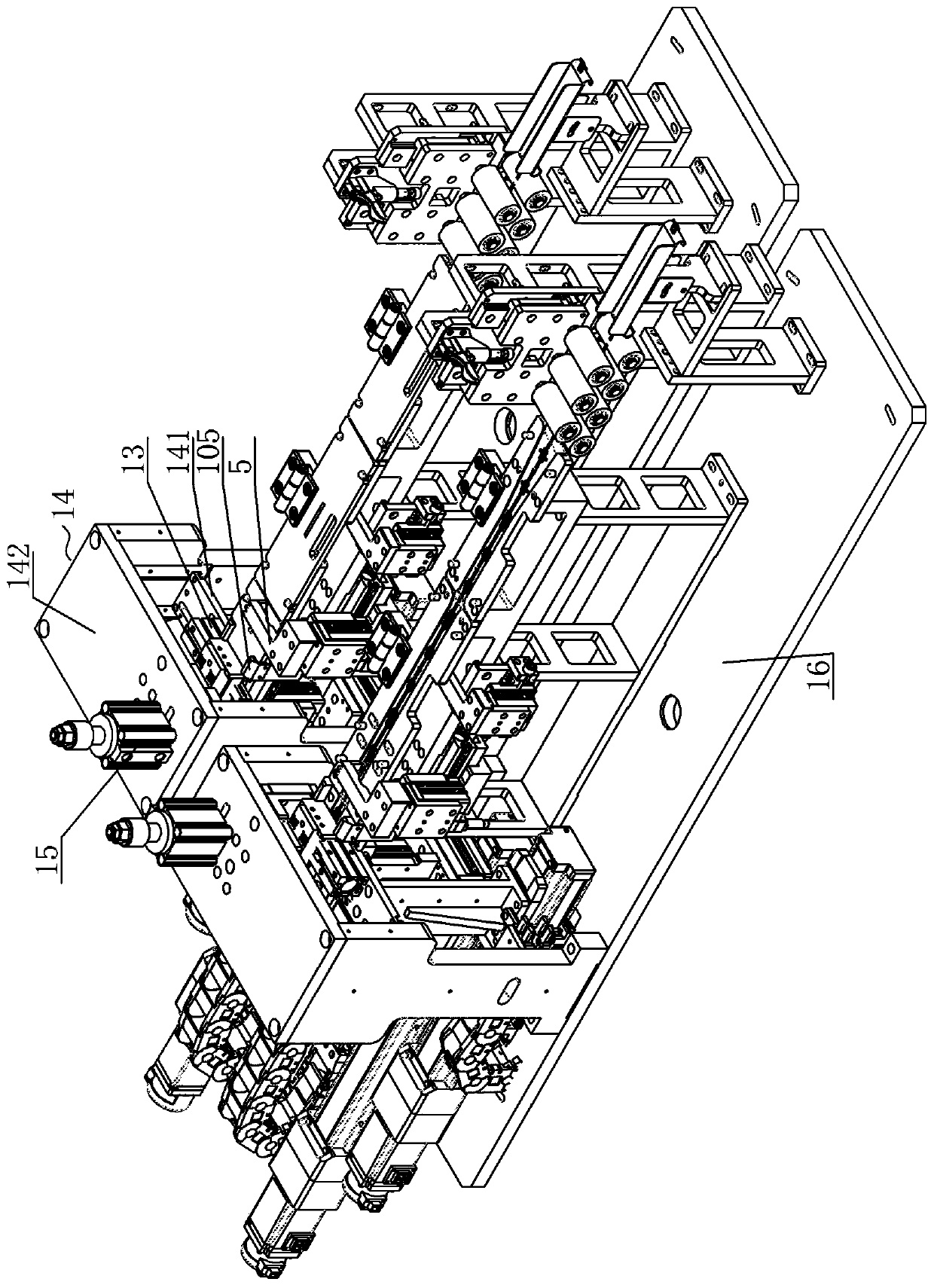 Wire drawing device for welding strip