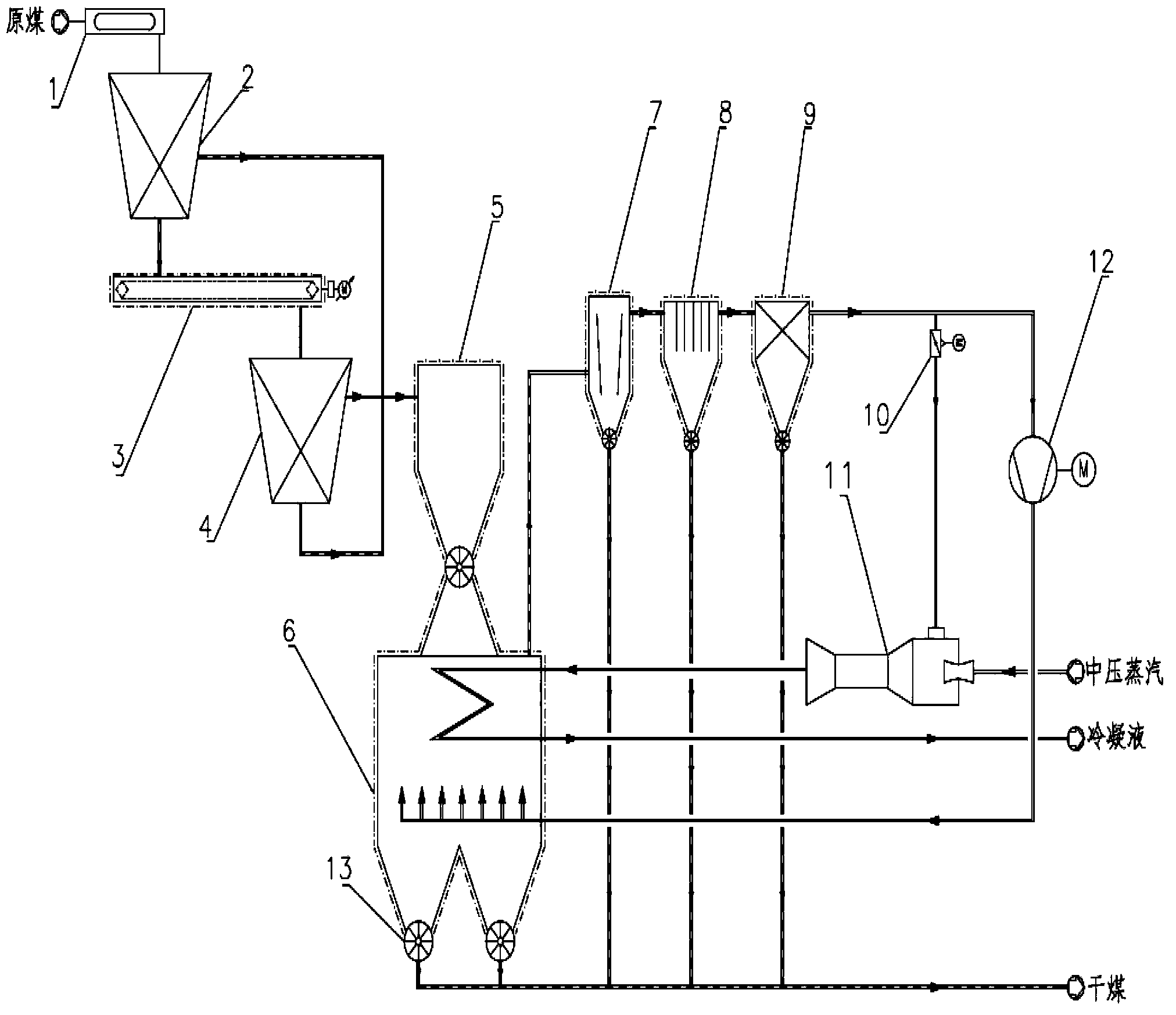 Steam fluid bed drying device and steam fluid bed drying method