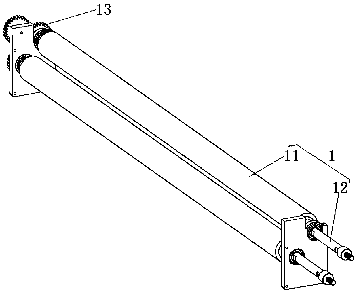 Flattening roller, conveying mechanism and treatment device