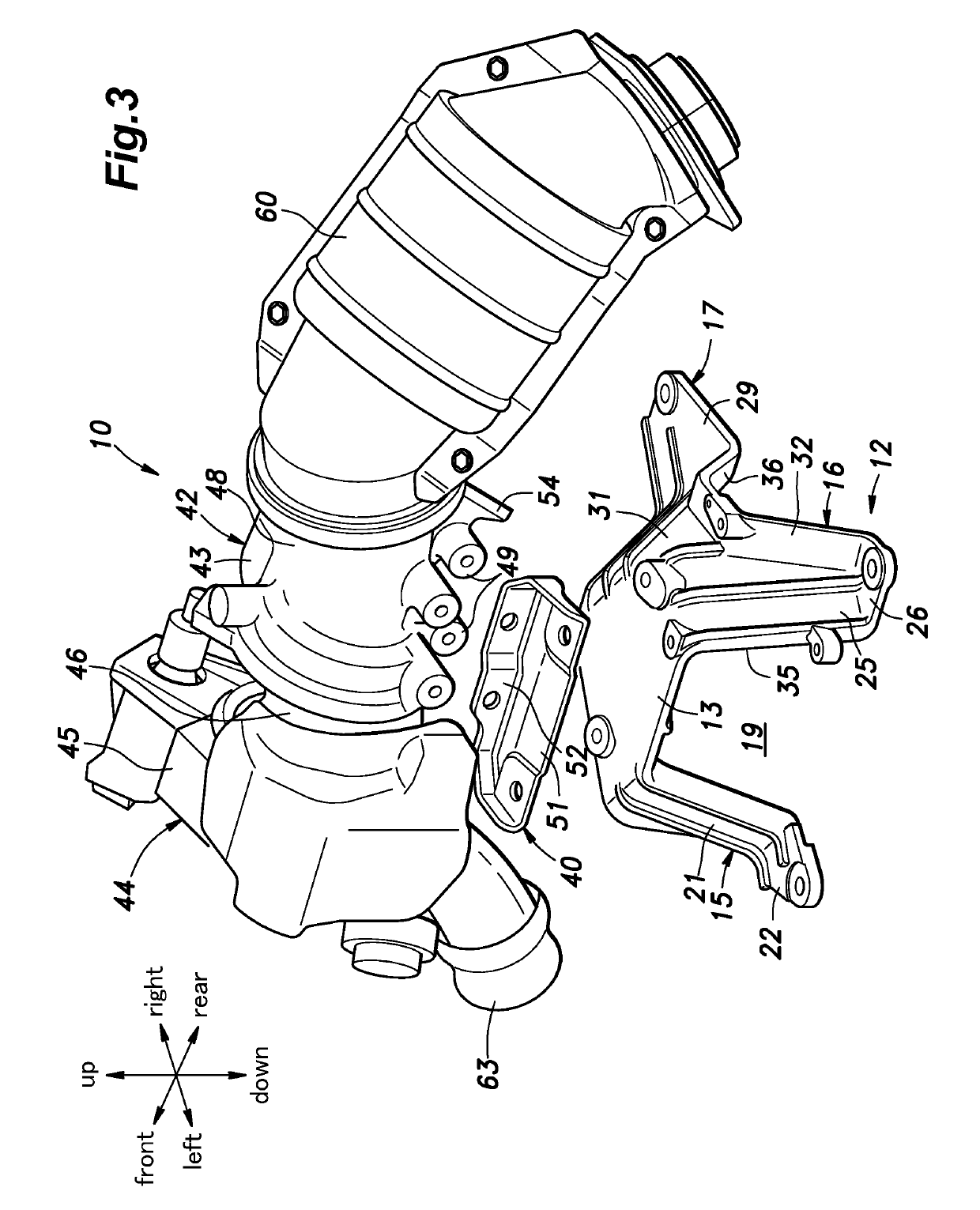 Internal combustion engine provided with turbocharger