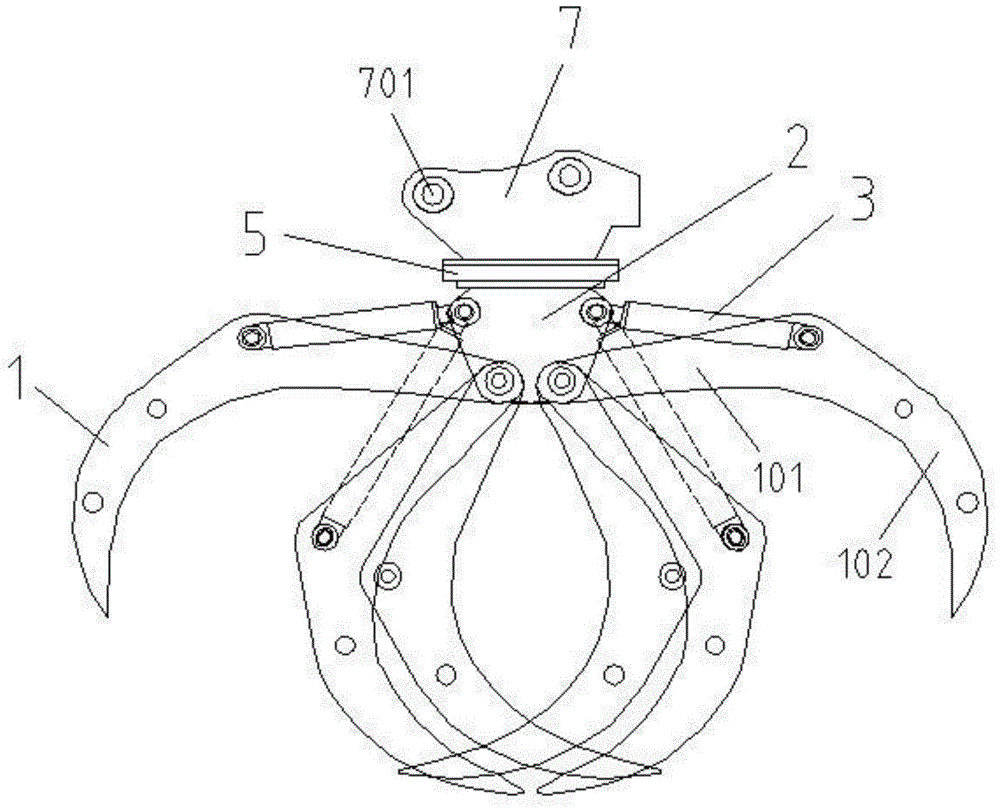 Hydraulic rotary clamp metal structural element