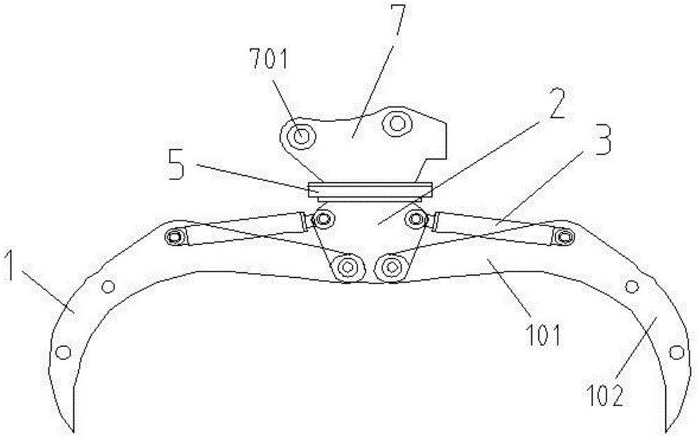 Hydraulic rotary clamp metal structural element