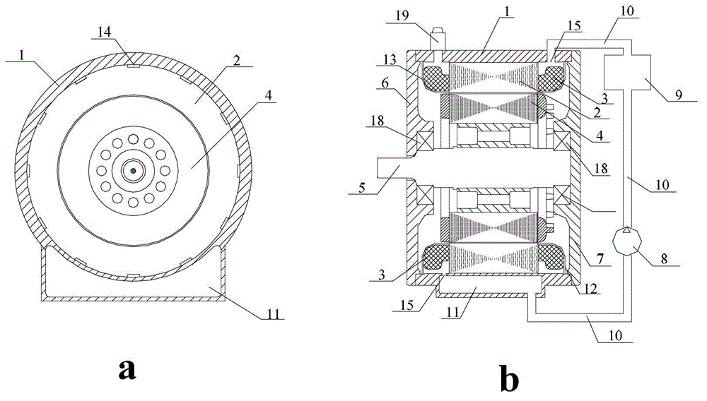 Liquid-cooled motor