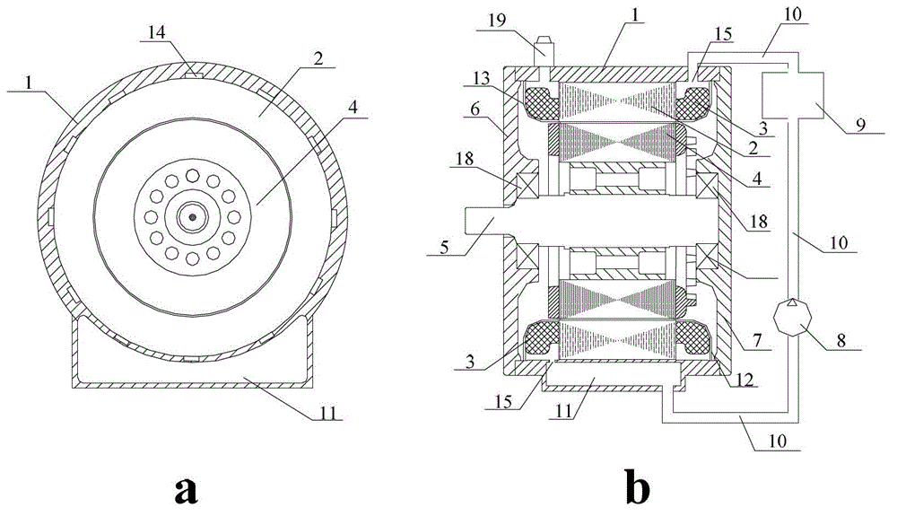 Liquid-cooled motor