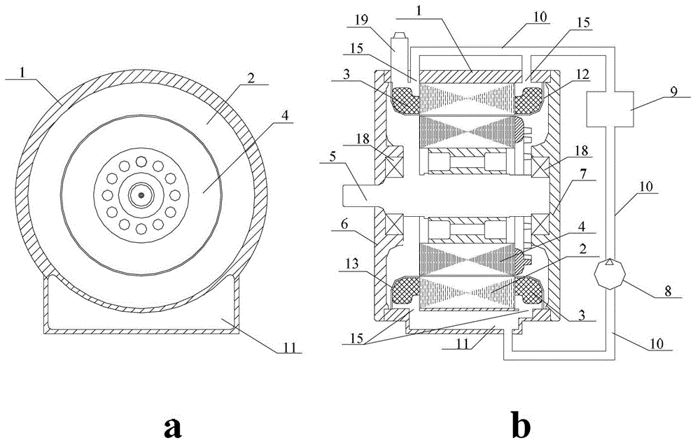 Liquid-cooled motor