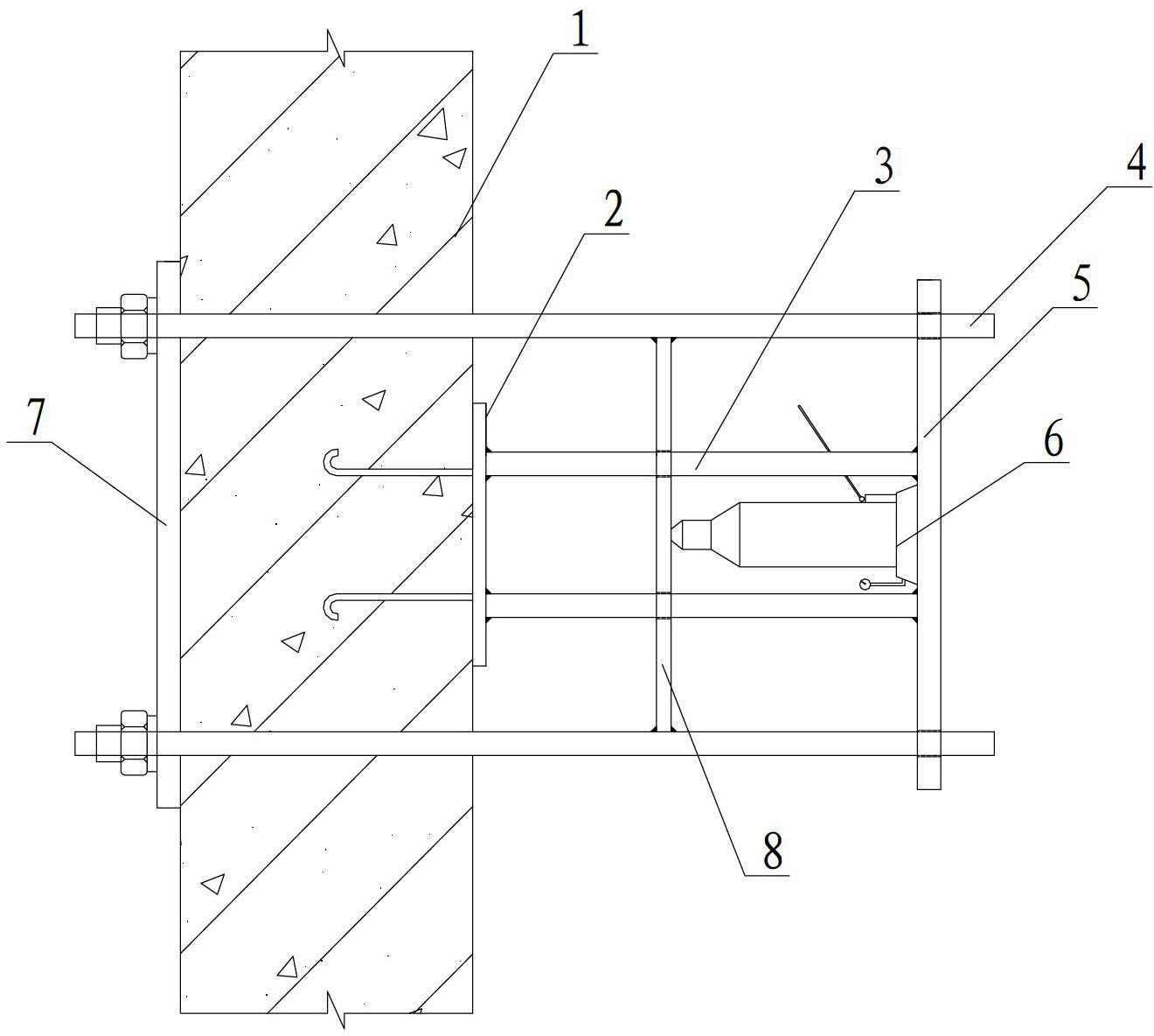 Stretching resistance detection device of curtain wall embedded part used for anchor plate construction after embedded