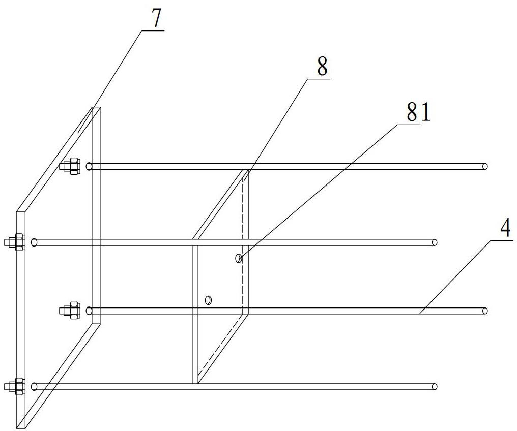 Stretching resistance detection device of curtain wall embedded part used for anchor plate construction after embedded