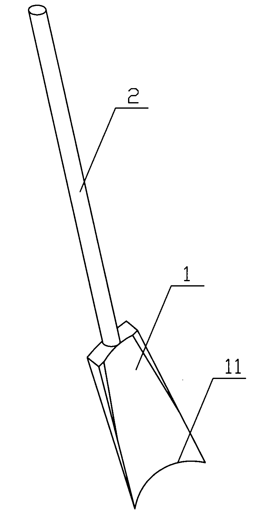 Scraper knife for removing bamboo shoot