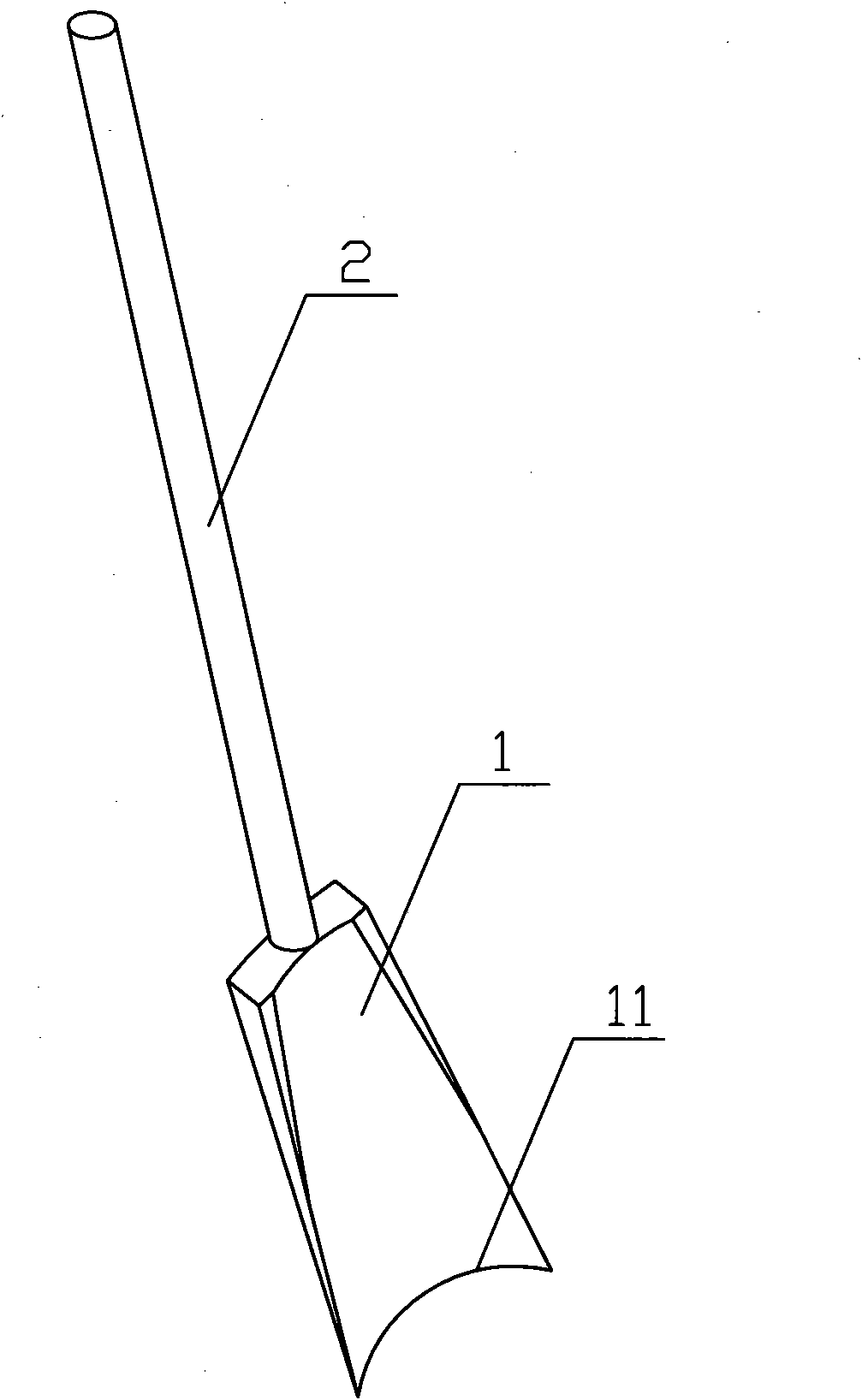 Scraper knife for removing bamboo shoot