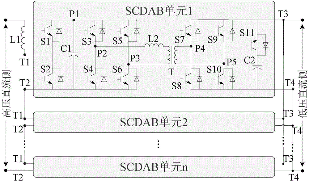 Switch capacitance access high frequency bi-directional DC (direct current) transformer and control method thereof