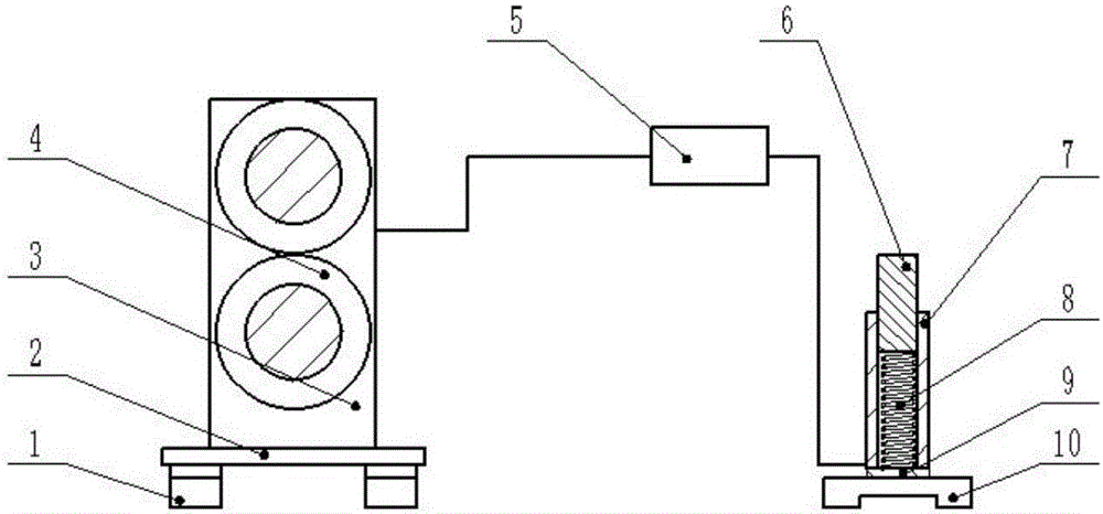 Pulse current auxiliary inner grooved copper tube forming device