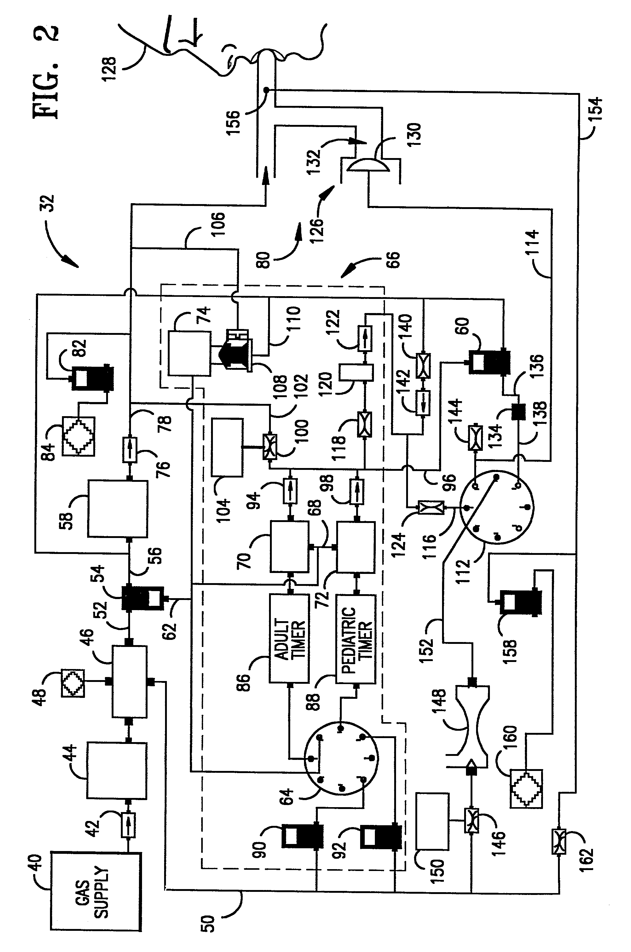 Hybrid microprocessor controlled ventilator unit