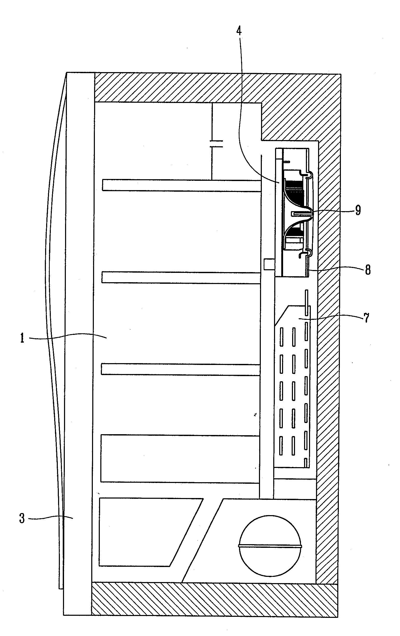 Turbo fan for blowing and refrigerator having the same