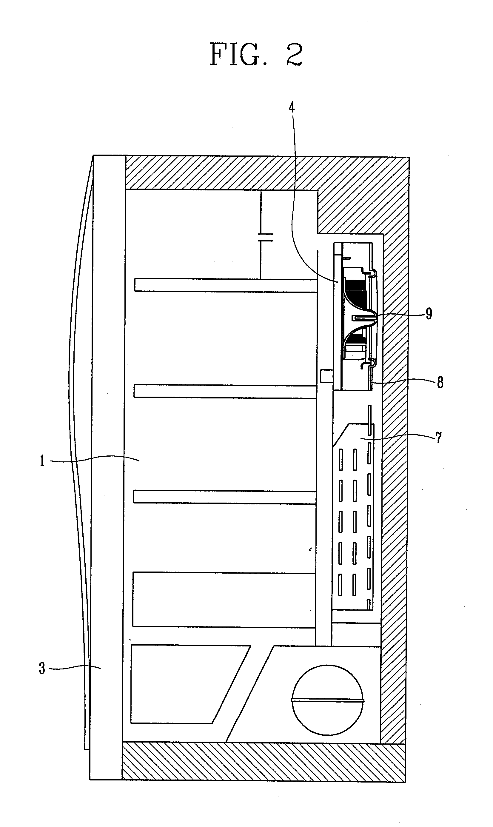 Turbo fan for blowing and refrigerator having the same