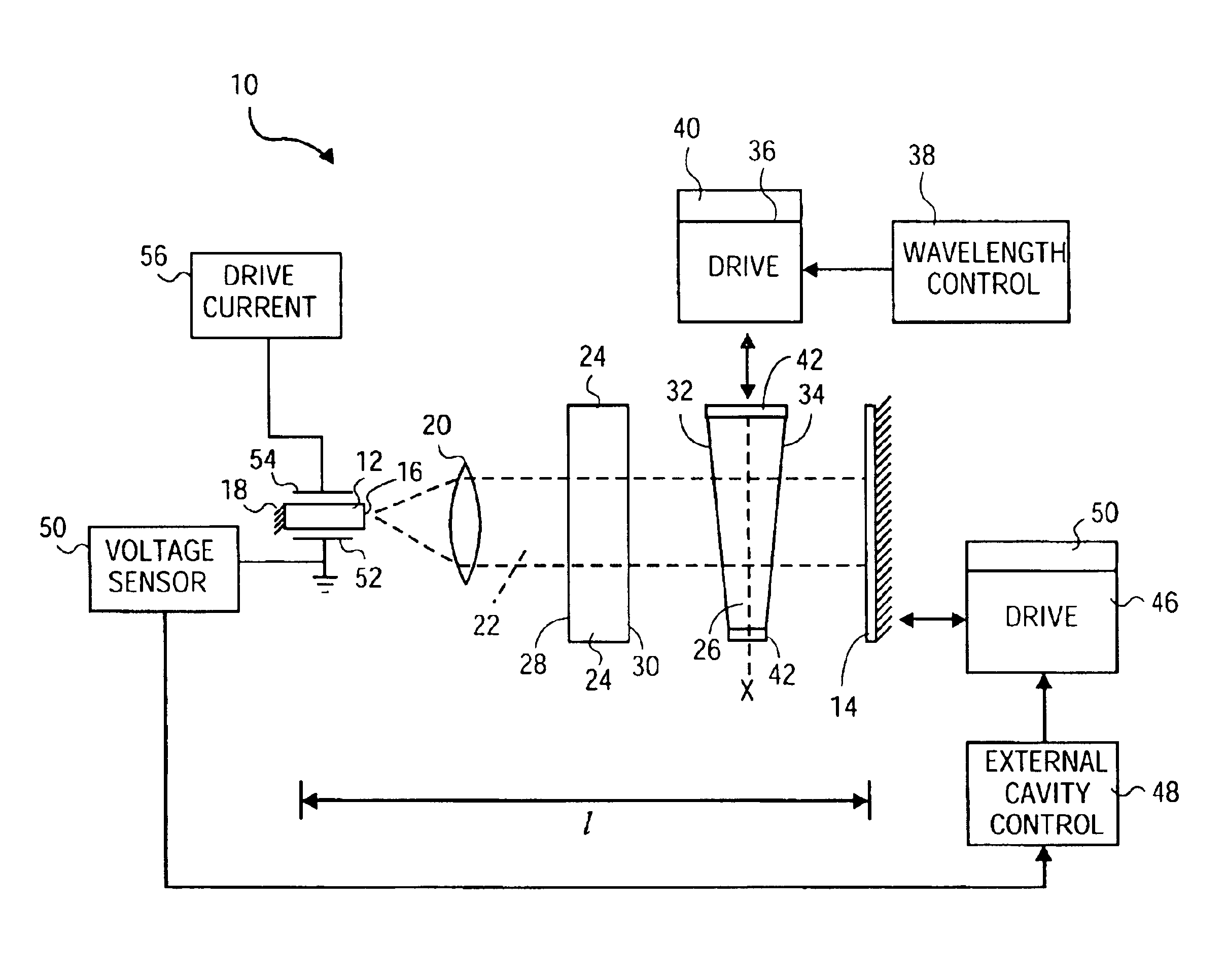 External cavity laser apparatus with orthogonal tuning of laser wavelength and cavity optical pathlength