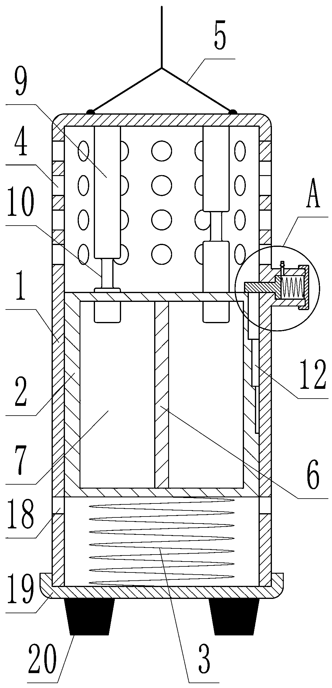 Deep water stratified sampling device