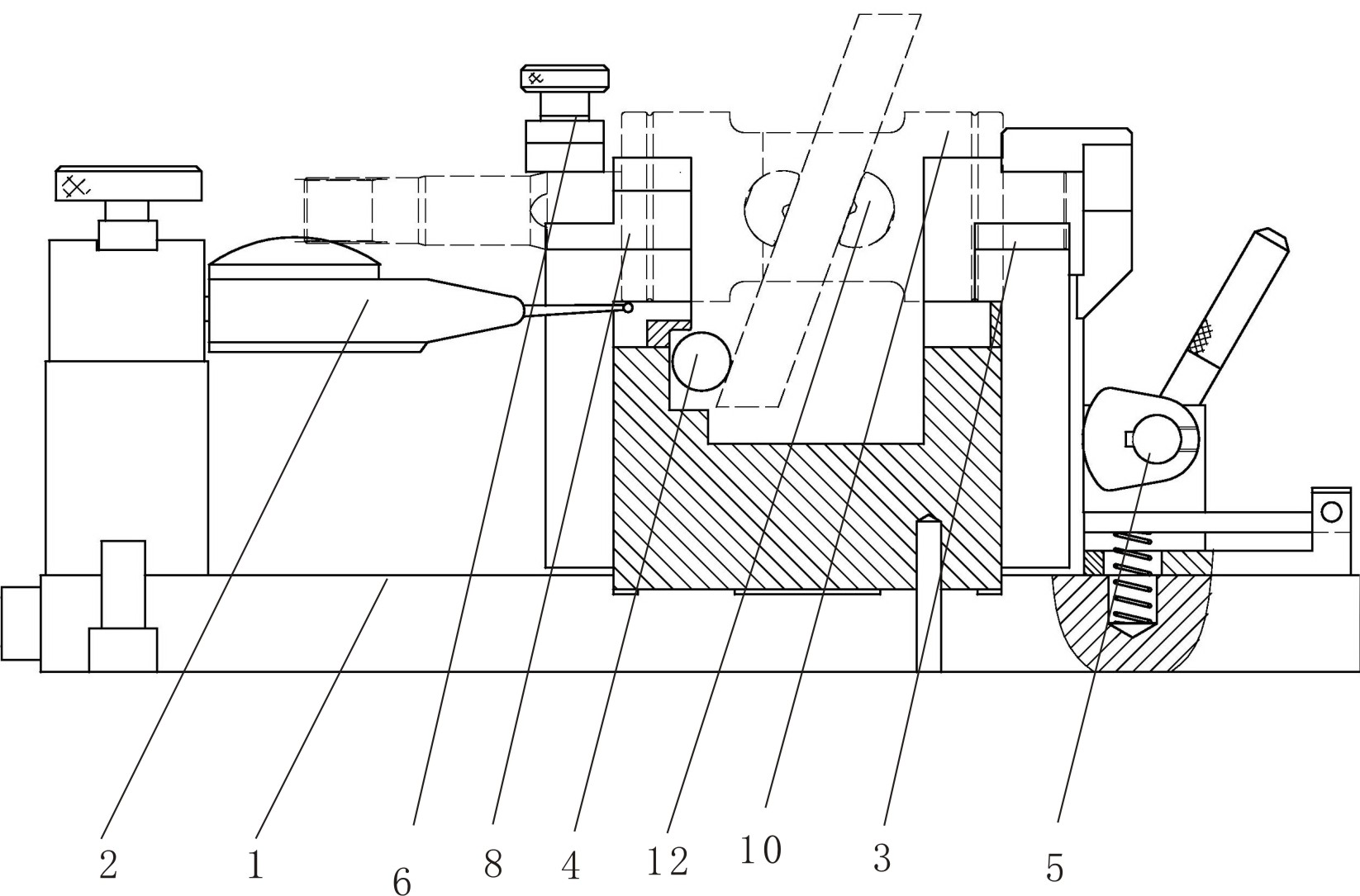 Detection device of swash plate and piston axial matched gap and using method thereof