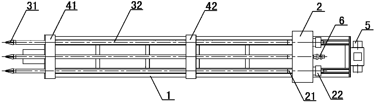 Multi-shaft horizontal rotary jet grouting machine and construction method thereof