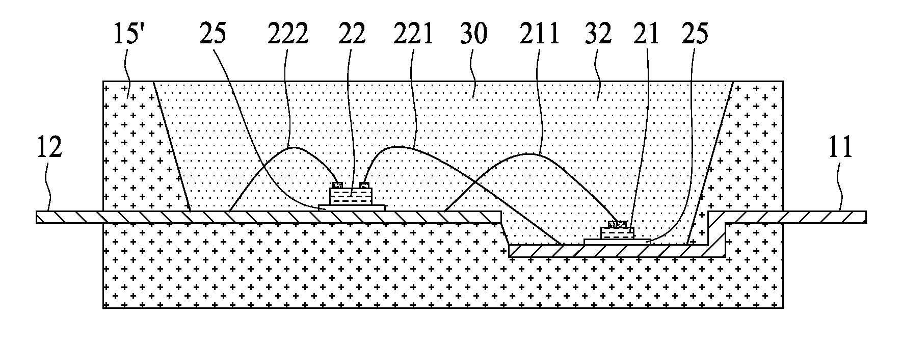 Package structure of light emitting diode for backlight