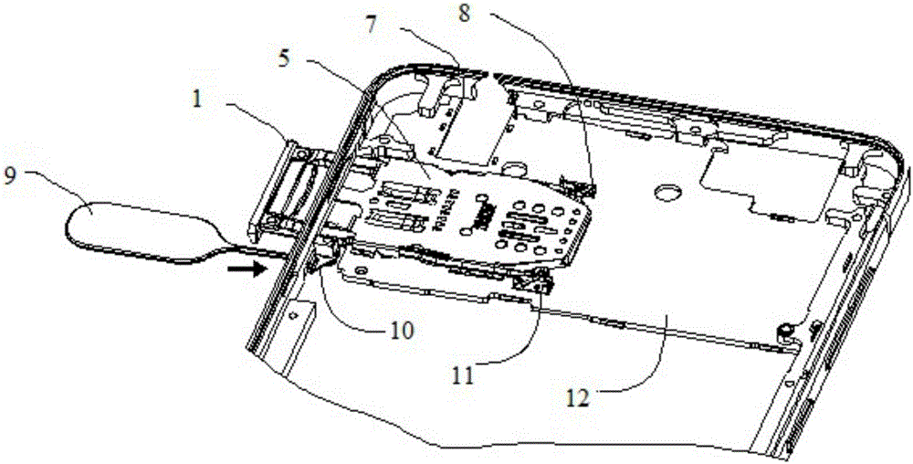 Card support automatic ejection device and electronic equipment