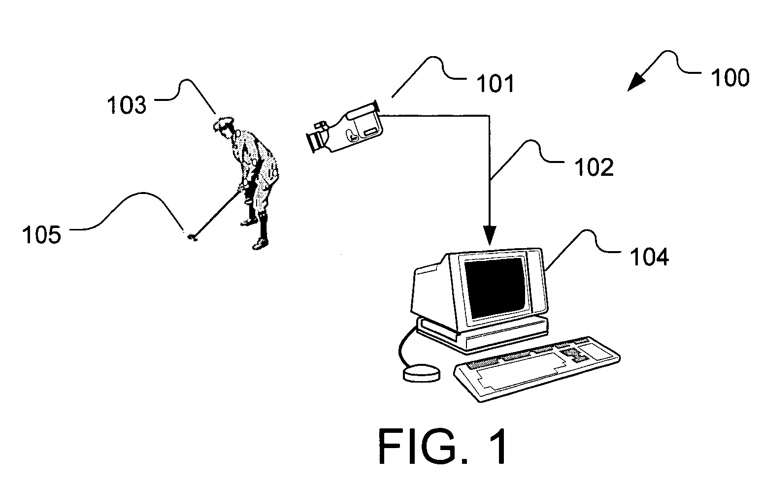 Method and system for physical motion analysis and training of a golf club swing motion using image analysis techniques