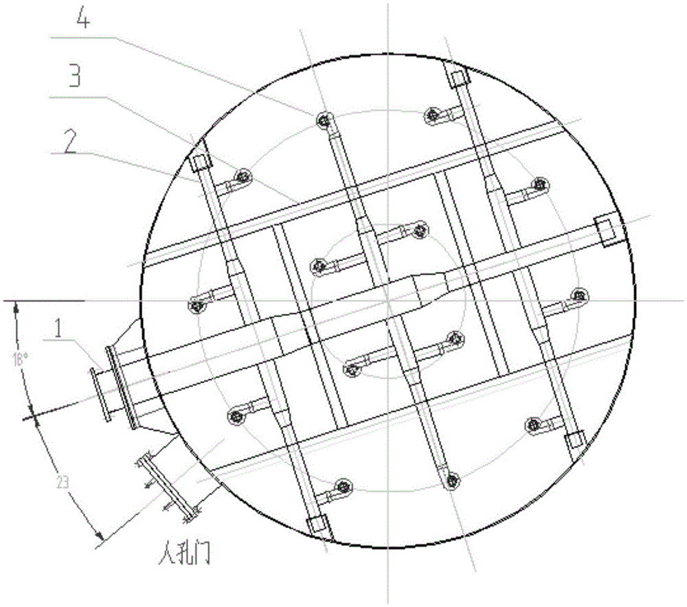 Spray device capable of meeting desulfurization towers under different working conditions of CFB (circulating fluidized bed) boiler