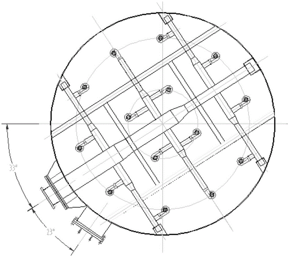 Spray device capable of meeting desulfurization towers under different working conditions of CFB (circulating fluidized bed) boiler