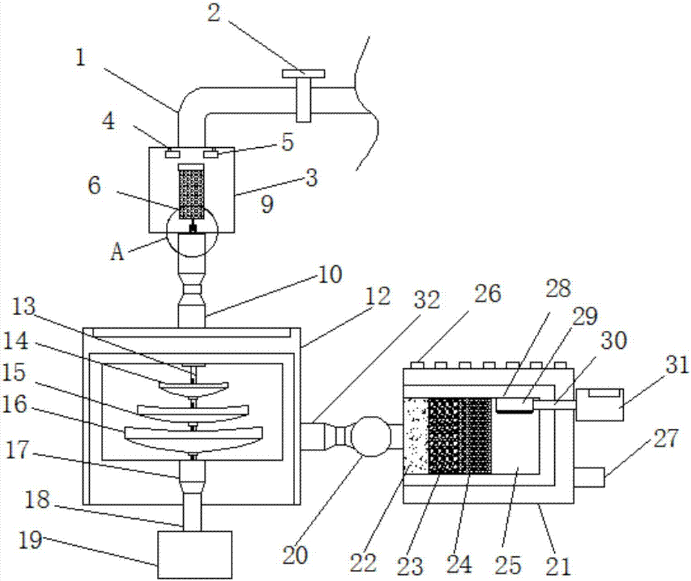 Water purifying device convenient to clean