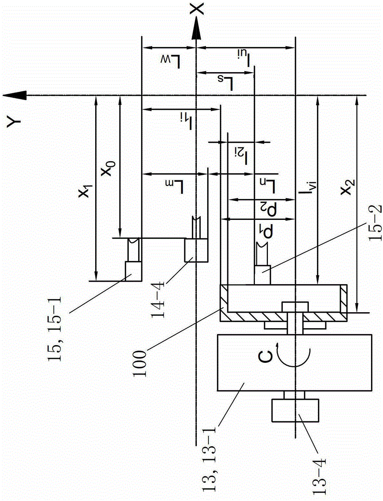 Control method for planar conjugate cam contour detecting and grinding device