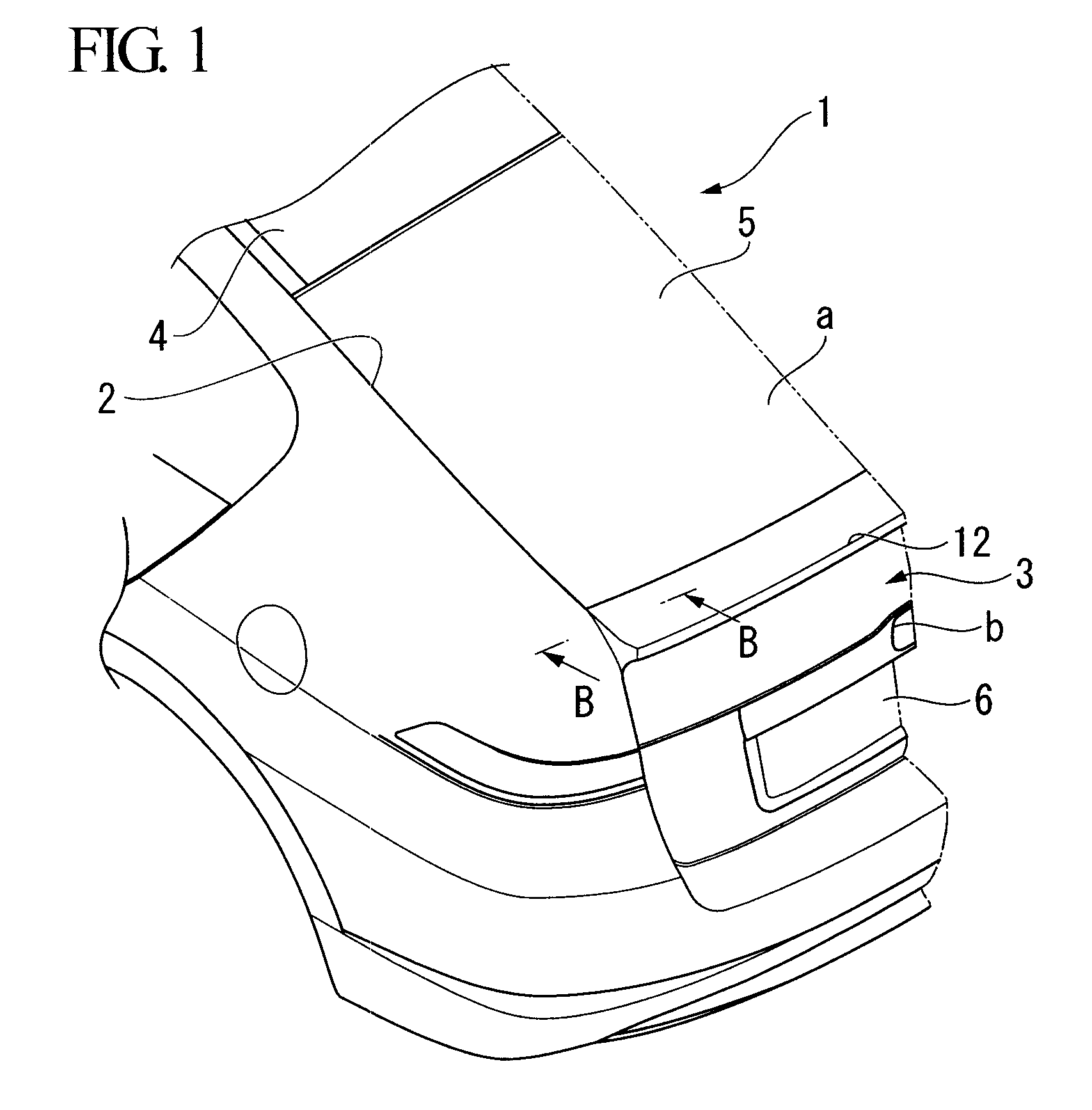 Rear door structure