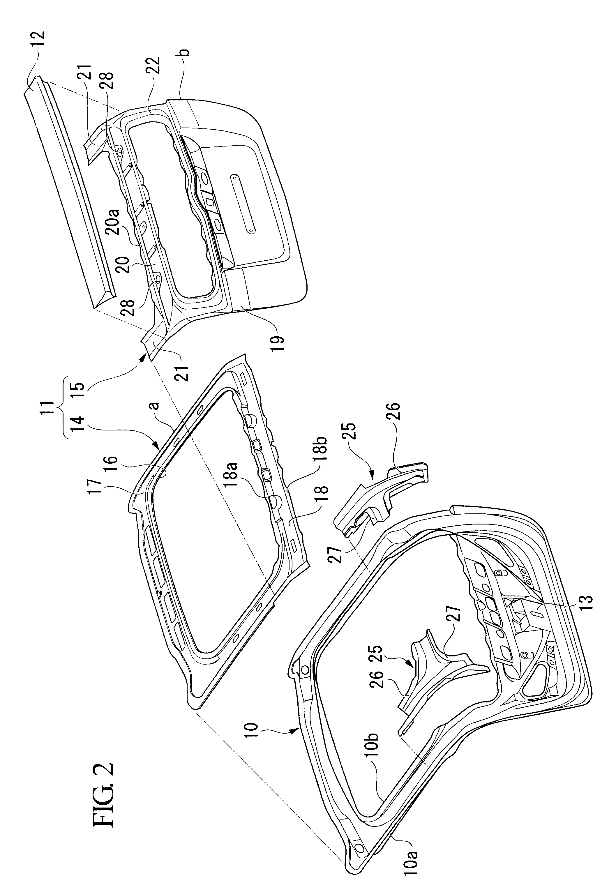 Rear door structure