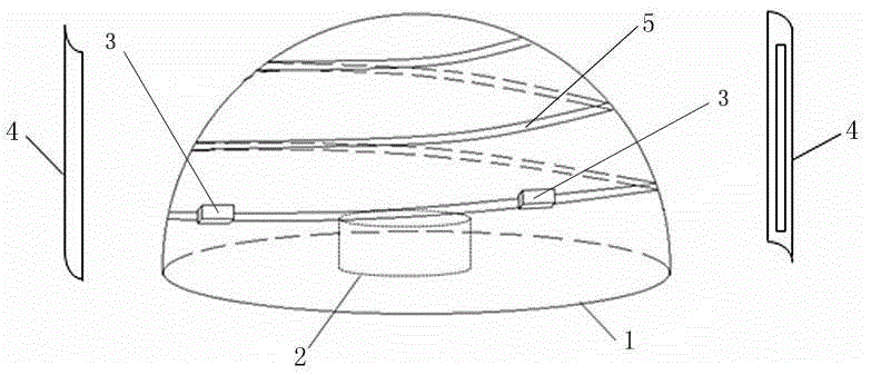 Hemispherical image acquiring box body of 3D printer