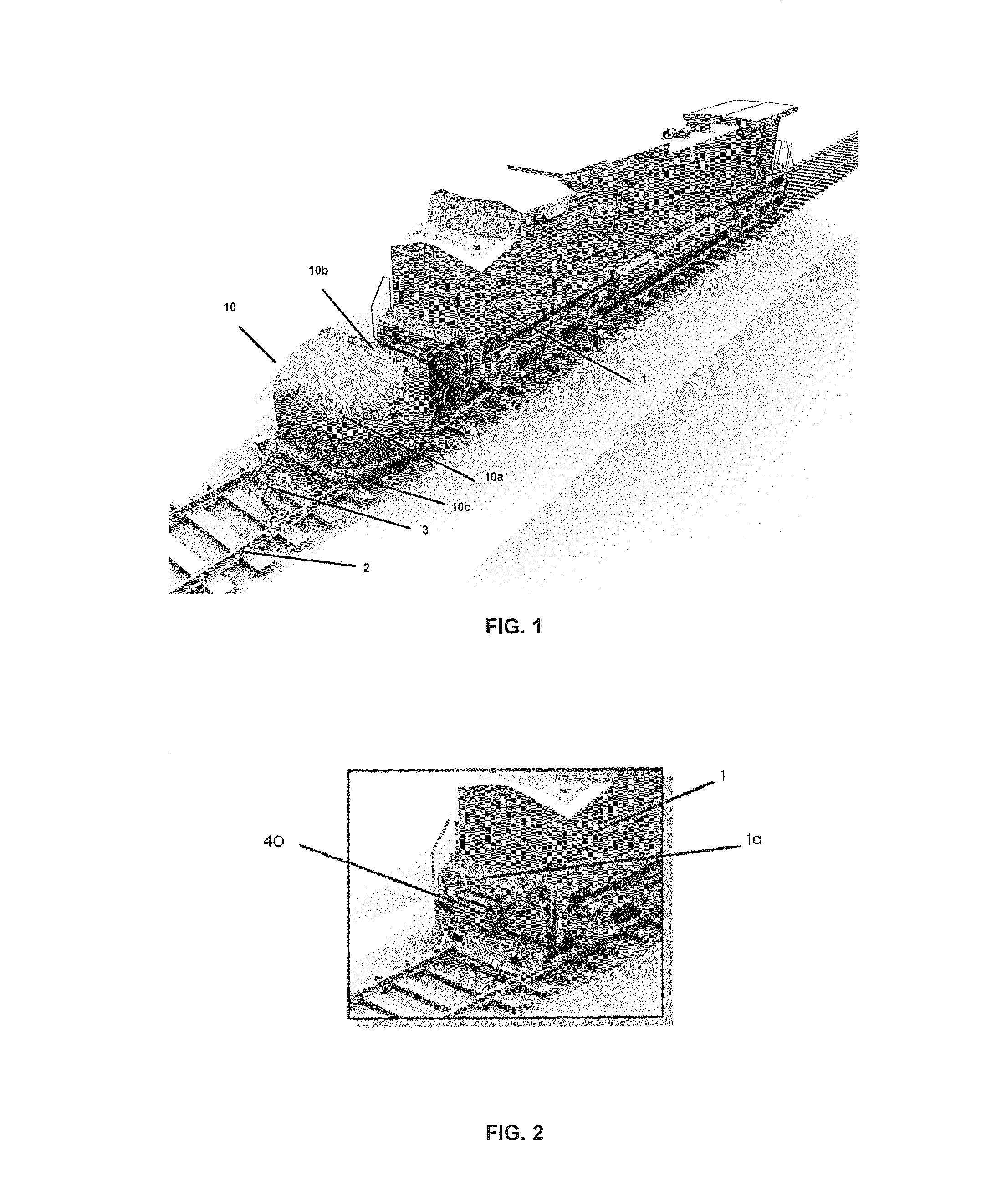 Safety device for railway vehicles