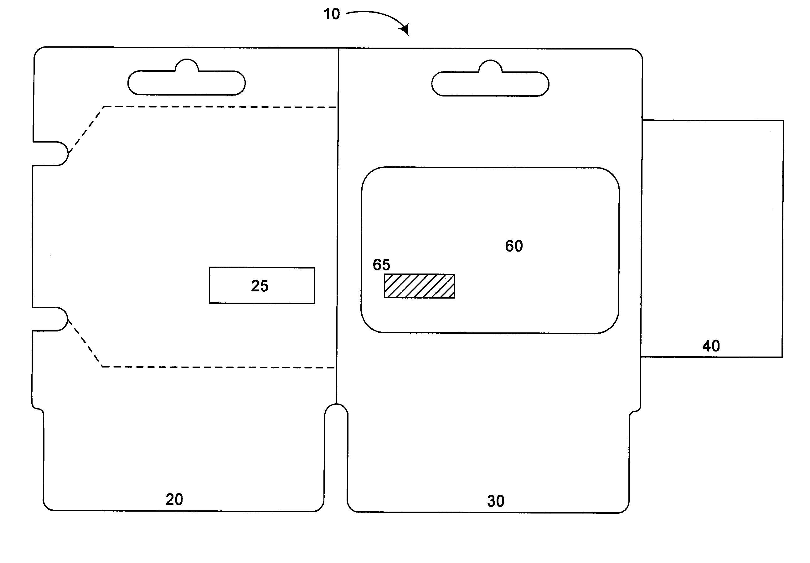 Foldable data card assembly and method