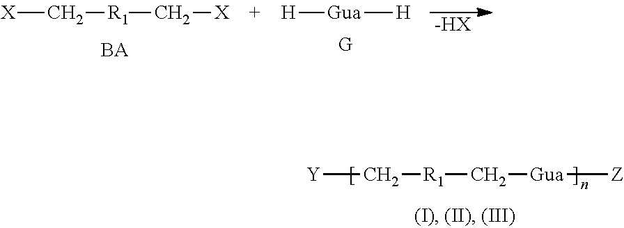 Method for producing polyguanidines