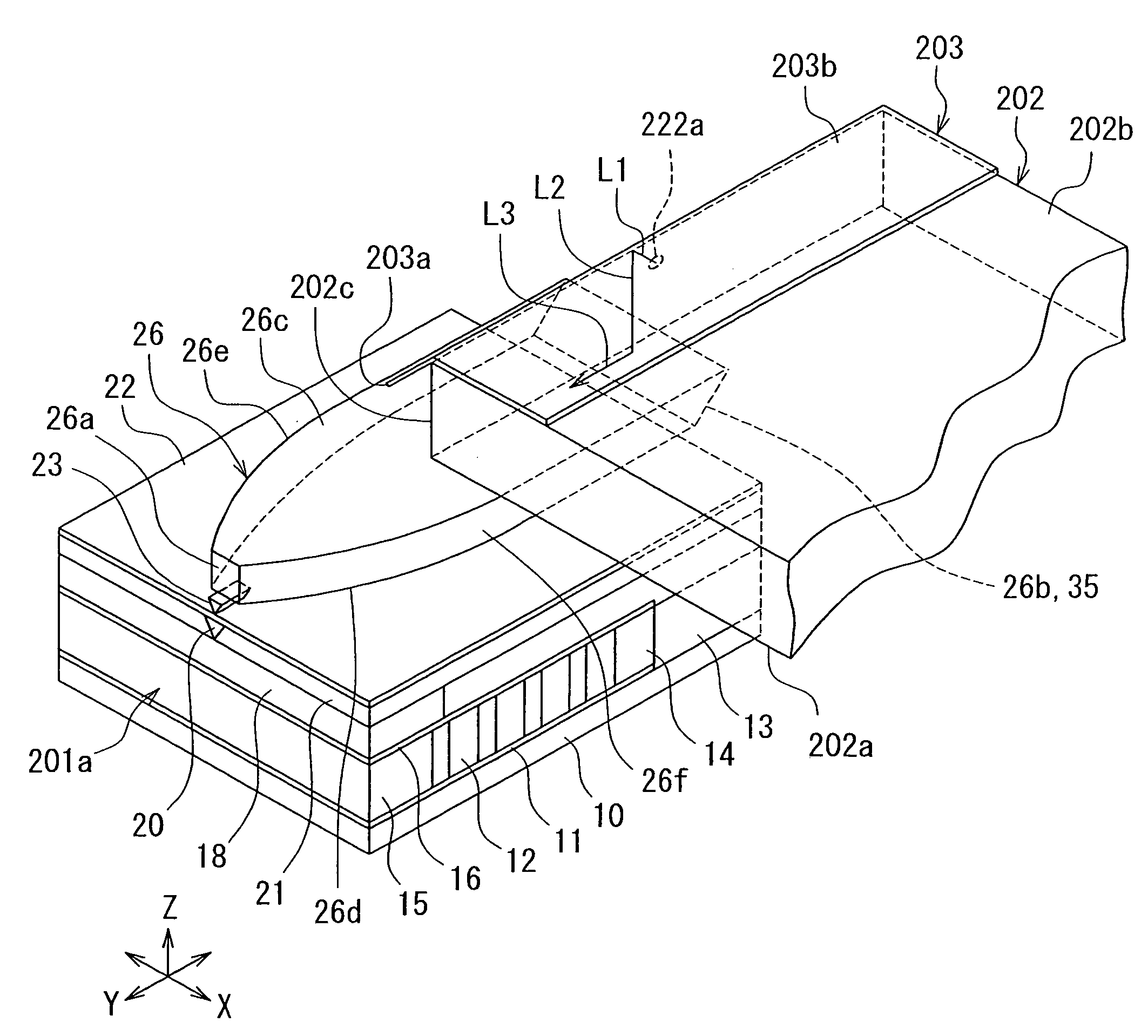 Heat-assisted magnetic recording head with laser diode fixed to slider