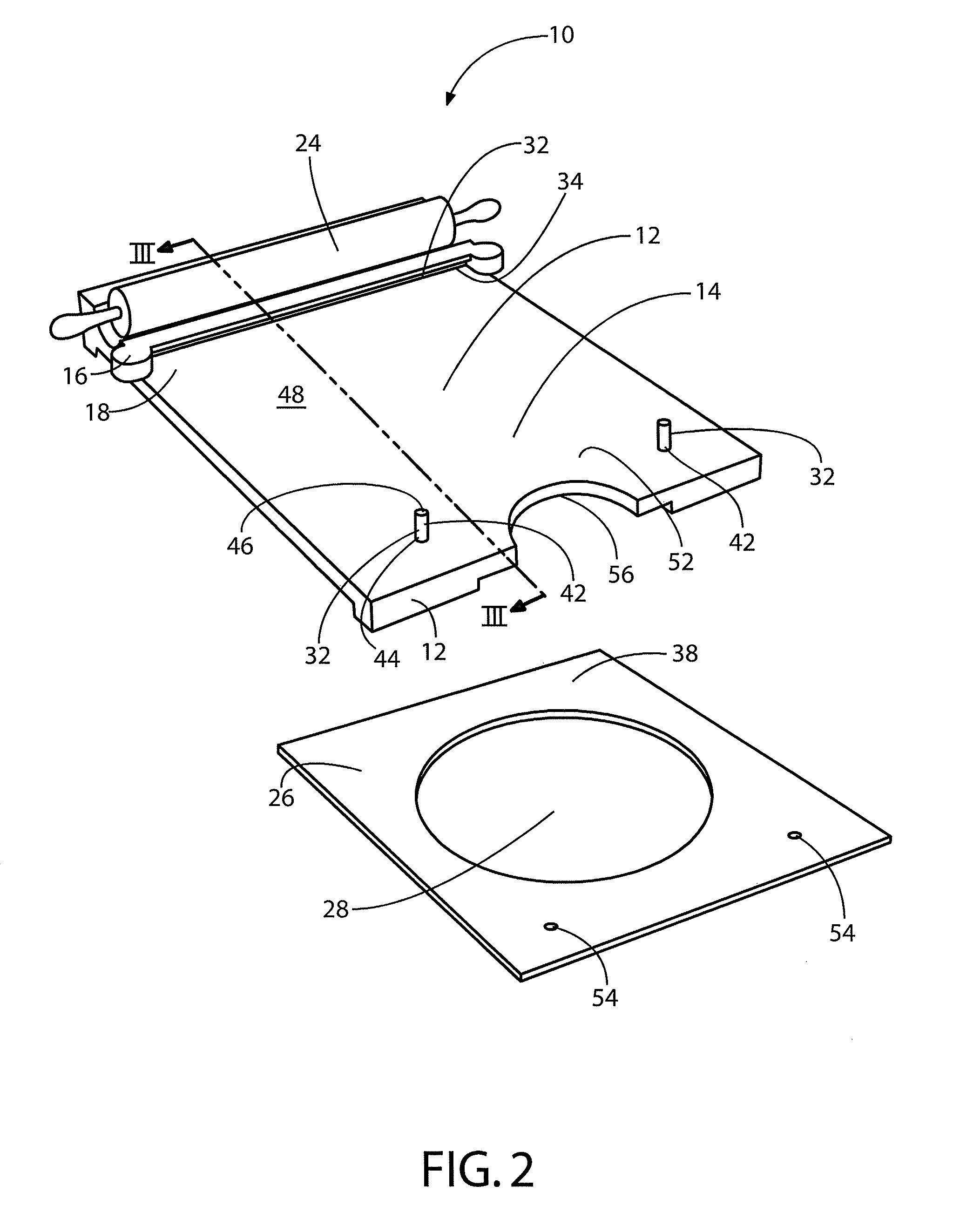 Dough shaping device and kit