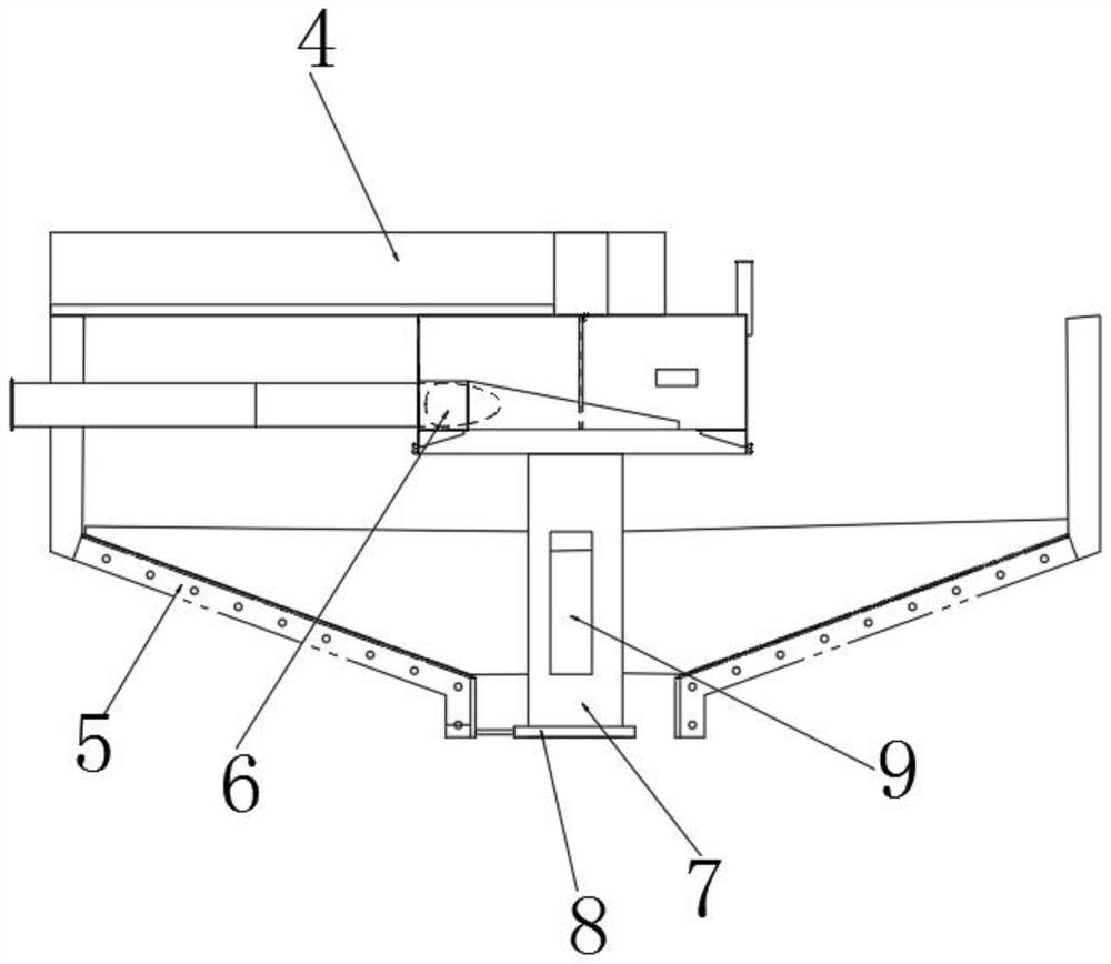 A high-efficiency tangentially diverted inflow stabilization device for a center-driven thickener