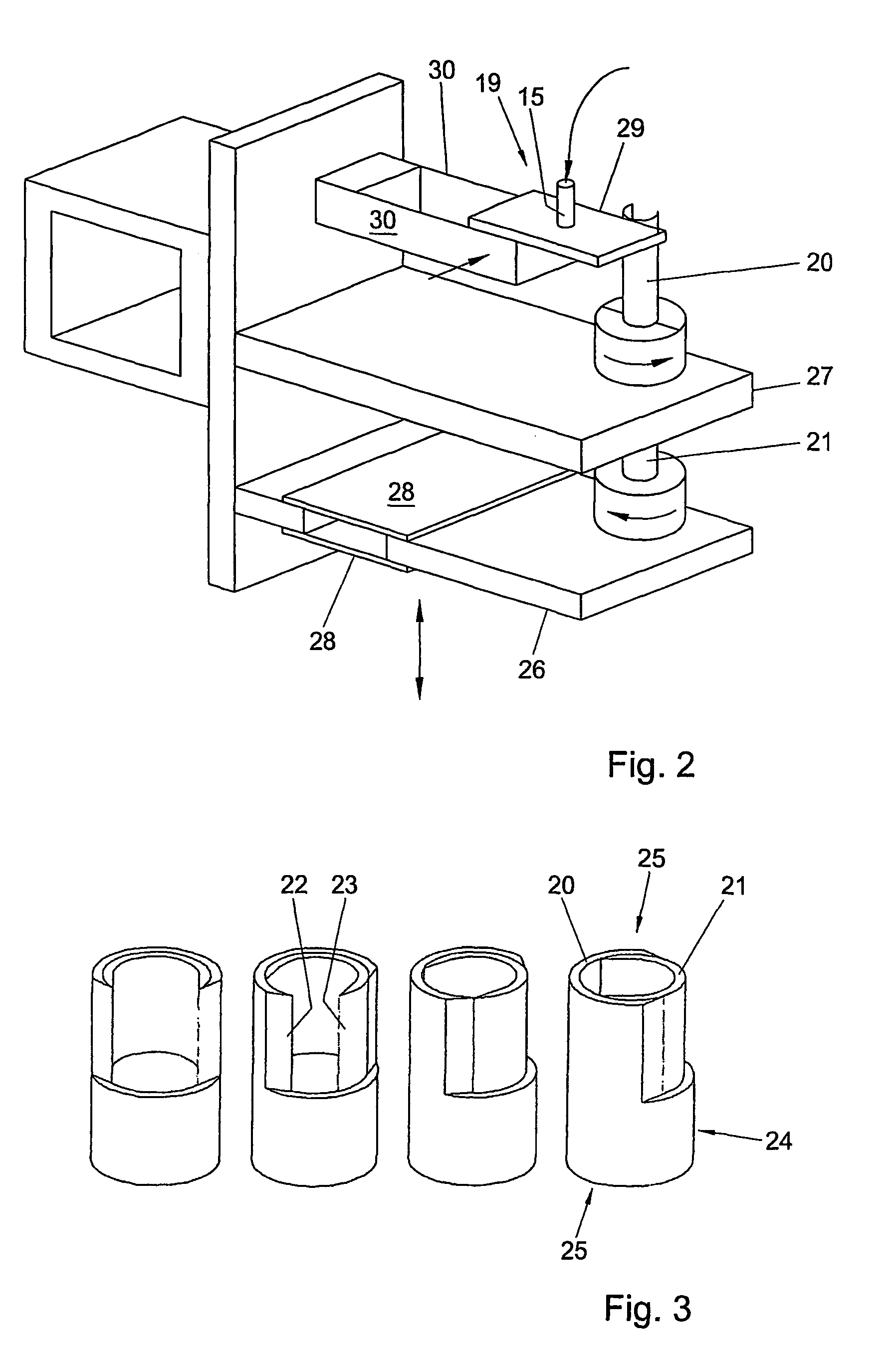 Method for separating rosette plants