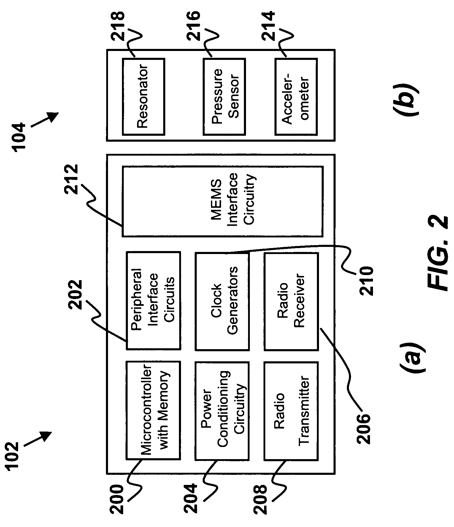 Signal conditioning methods and circuits for a capacitive sensing integrated tire pressure sensor