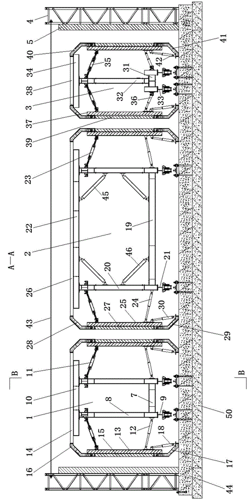 Multiple-opening box type culvert making mold and method for making box type culverts by three-opening box type culvert mold