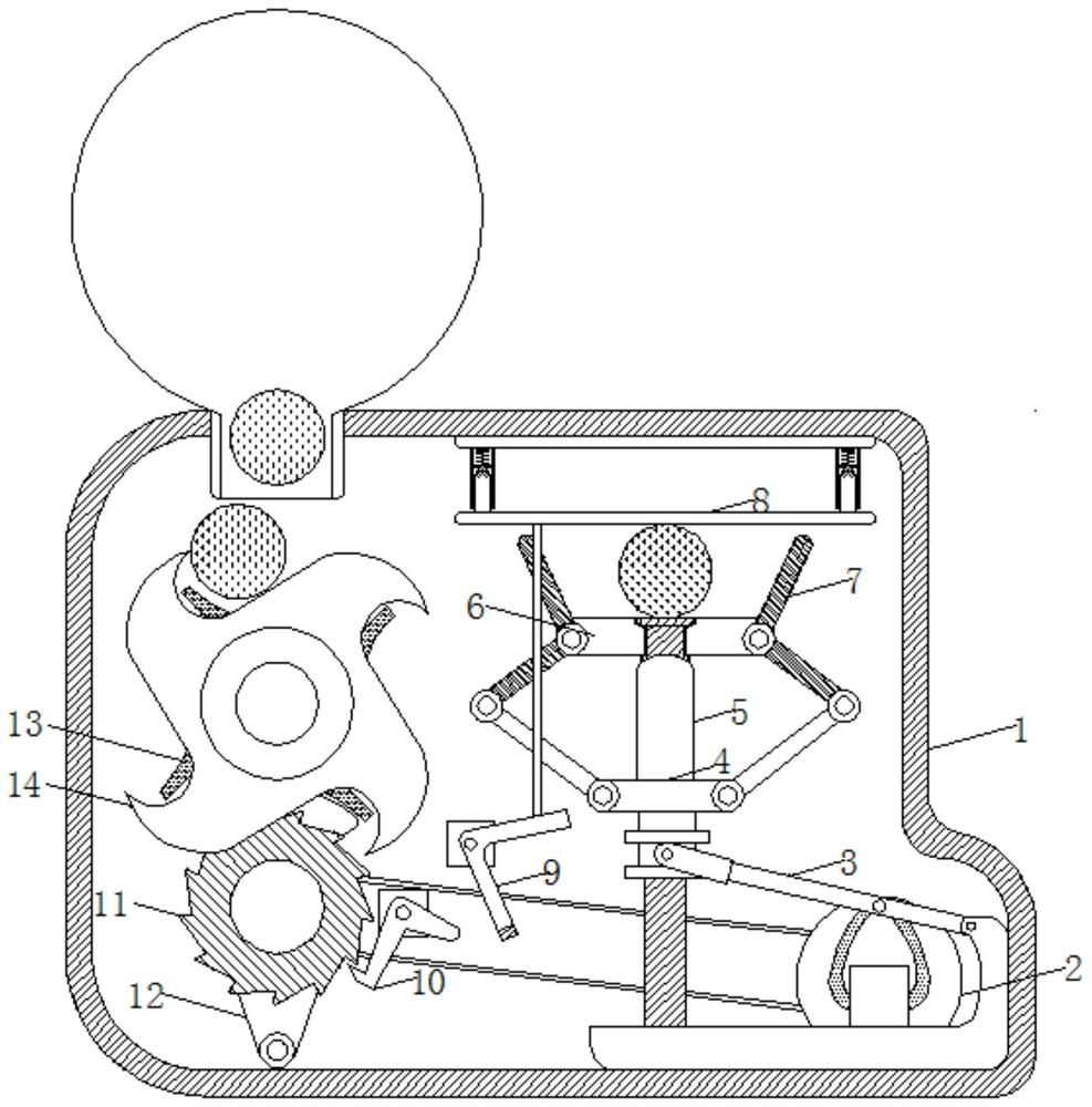 A spherical daily-use department store vending equipment that automatically replenishes goods according to the placement of goods