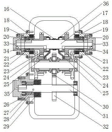 A Differential Type Crawler Combine Harvester Gearbox