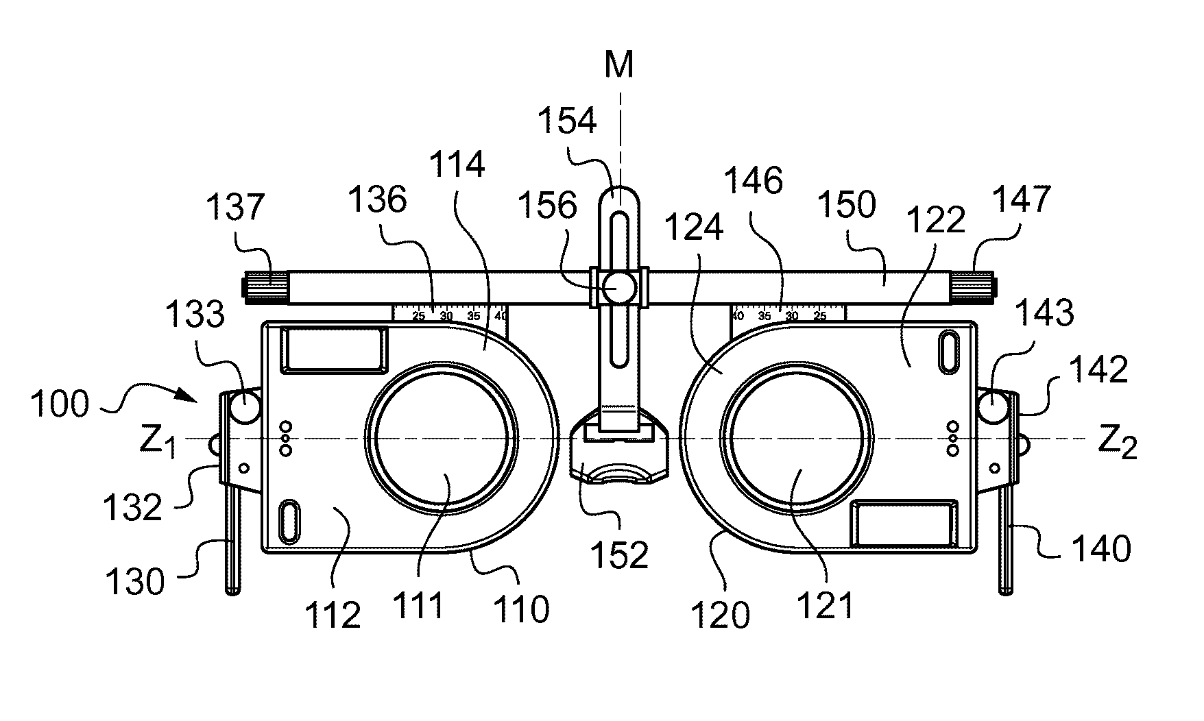 Corrective eyeglasses and method for subjective refraction by a wearer of said eyeglasses