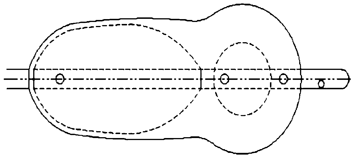 The use method of the composite columnar water bladder prostatic dilatation catheter with internal capsule moving forward