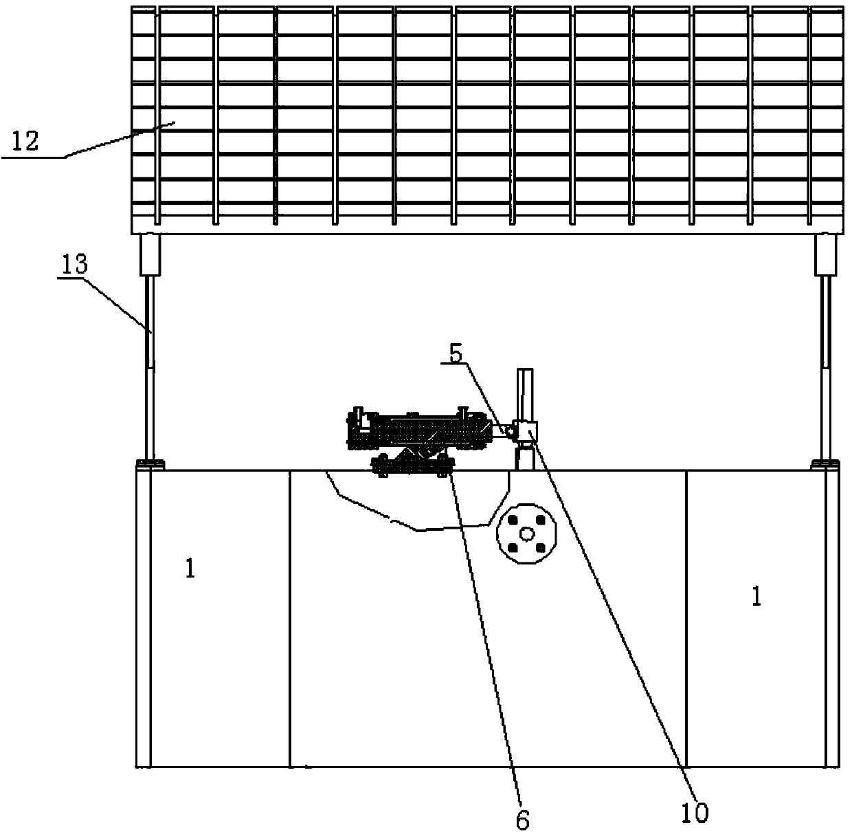 Ocean wave energy and solar energy integrated power generation device and working method as well as application thereof